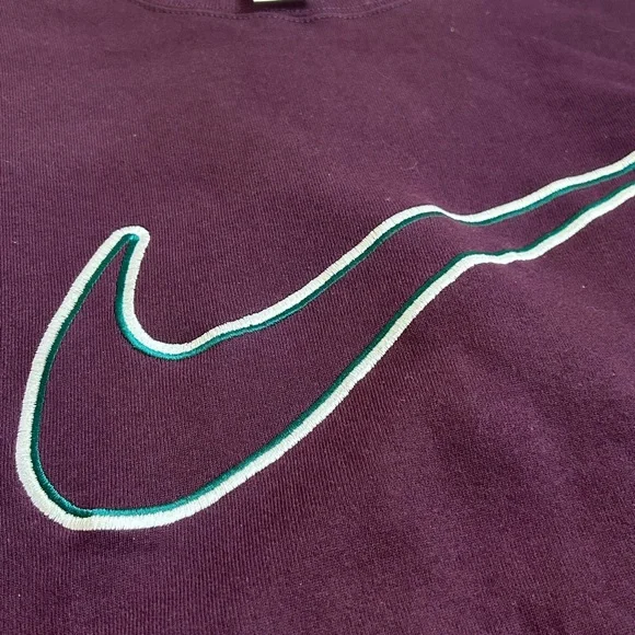 Very Rare Vintage Men’s Purple Nike With Center Swoosh Size Large 95% Cotton - Picture 5 of 7